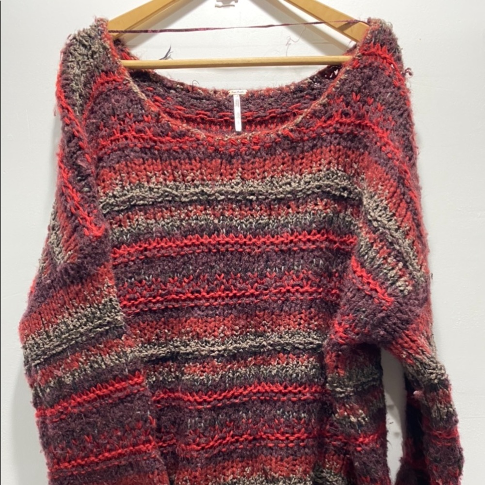 Free People chunky knit oversized sweater size large